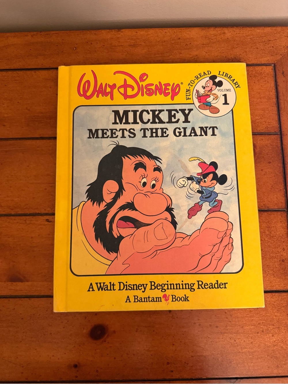 Vintage Disney Children's Book Mickey Meets The Giant